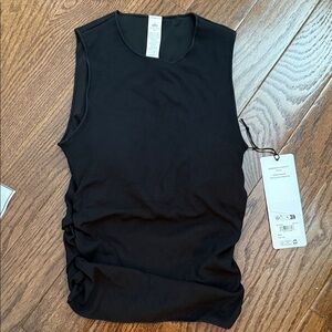 ALO Yoga Black Ribbed Tank Top